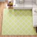 White 51 x 0.25 in Indoor/Outdoor Area Rug - Andover Mills™ Miral Geometric Lime Green/Indoor/Outdoor Area Rug Polyester | 51 W x 0.25 D in | Wayfair