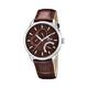 Lotus Men's Quartz Watch with Brown Dial Analogue Display and Brown Leather Strap 15974/3