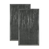 2-Pack Compatible With 8184002 2080679 WB6X379 WB06X379 Microwave Oven Aluminum Mesh Grease Charcoal Carbon Combo Filters