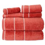 Plymouth Home 6-Piece Cotton Towel Set - Bathroom Accessories w/ Bath Towels, Hand Towels, & Wash Cloths Terry Cloth/ in Red/Orange | Wayfair