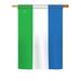 Breeze Decor Sierra Leone 2-Sided Polyester House Flag in Blue/Green | 18.5 H x 13 W in | Wayfair BD-CY-G-108306-IP-BO-DS02-US