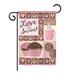 Breeze Decor Love is Sweet 2-Sided Polyester Garden Flag in Pink/Brown | 18.5" H x 13" W | Wayfair BD-VA-G-101048-IP-BO-DS02-US