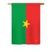 Breeze Decor Burkina Faso 2-Sided Polyester House Flag in Green/Red/Yellow | 18.5 H x 13 W in | Wayfair BD-CY-G-108310-IP-BO-DS02-US