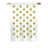 Breeze Decor Royal French 2-Sided Polyester House Flag in White/Yellow | 40 H x 28 W in | Wayfair BD-FU-H-118005-IP-BO-DS02-US