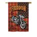 Breeze Decor Americana Motorcycle 2-Sided Polyester House Flag in Black/Orange/Red | 18.5 H x 13 W in | Wayfair BD-PA-G-111001-IP-BO-DS02-US