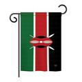 Breeze Decor Kenya 2-Sided Polyester House Flag Metal in Black/Green/Red | 40 H x 28 W in | Wayfair BD-CY-H-108242-IP-BO-DS02-US