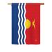 Breeze Decor Kiribati 2-Sided Polyester House/Garden Flag Metal in Blue/Red | 40 H x 28 W in | Wayfair BD-CY-H-108355-IP-BO-DS02-US
