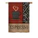 Breeze Decor Espresso 2-Sided Polyester House/Garden Flag Metal in Red/Gray/Black | 40 H x 28 W in | Wayfair BD-BV-H-117026-IP-BO-DS02-US