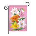 Breeze Decor Lilies 2-Sided Polyester Garden Flag in Orange/Pink/Yellow | 18.5" H x 13" W | Wayfair BD-FL-G-104075-IP-BO-DS02-US