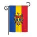 Breeze Decor Moldova 2-Sided Polyester House/Garden Flag in Blue/Red/Yellow | 18.5 H x 13 W in | Wayfair BD-CY-G-108213-IP-BO-DS02-US