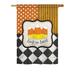 Breeze Decor Trick or Treat 2-Sided Polyester House Flag in Black/Orange/Yellow | 18.5 H x 13 W in | Wayfair BD-HO-G-112056-IP-BO-DS02-US