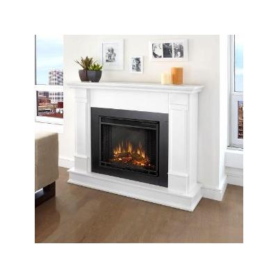 Decorative Fireplace: Real Flame Silverton Electric Fireplace - White