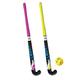 Angelsports Unisex Hockey Stick Set with Ball, Black/Pink/Yellow, 33-Inch UK