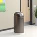 Witt Dome Top Receptacle Trash Can Stainless Steel in Gray | 34 H x 18 W x 15 D in | Wayfair 420DTBK