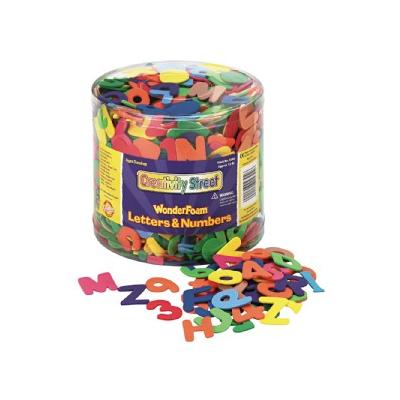 Creativity Street Wonderfoam Letters and Numbers, 1/2 Lb. Tub - 1500 Pieces, Mult-Colored