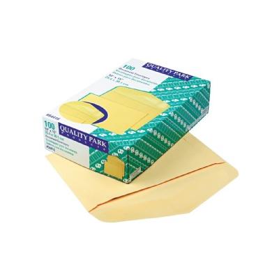 Open Side Booklet Envelope, Traditional, 15 x 10, Cameo Buff, 100/Box, Yellow