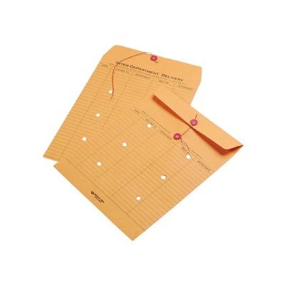 Brown Kraft Kraft String & Button Interoffice Envelope - 100 Per Carton