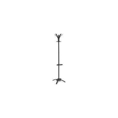 Coat Stand, Black, Metal and Plastic, Stand Rack, 10 Knobs (ABAPMCLEON)