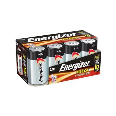 Alkaline Batteries, C Size, 8 Batteries (ENE E93FP-8)