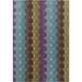 Blue/Brown 90 x 60 x 0.75 in Indoor Area Rug - Orren Ellis Yiwei Geometric Area Rug Wool | 90 H x 60 W x 0.75 D in | Wayfair LATR7016 34002085