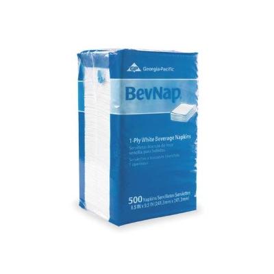 BevNap Beverage Napkins, White, 4,000 Napkins (GPC 960-19)