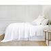 Pom Pom At Home Brussels Velvet Coverlet Cotton in White | Queen Coverlet | Wayfair CU-4000-W-03