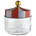 Alessi Circus MW30/50 - Design Food Storage Jar, in Screen-Printed Glass with Tinplate Lid, 50 cl