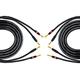 4 Meter Pair of Mogami 3082 Superflexible Coaxial 15 AWG Audiophile Speaker Cables - Terminated With Gold Plated Banana Connectors - (2 Cables, 4 Meter Each & 2 Banana plugs on each end)