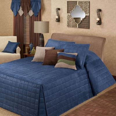 Camden Grande Fitted Bedspread Indigo, Queen 24