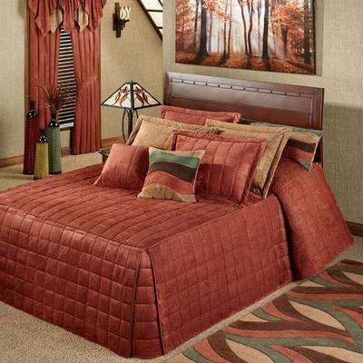 Camden Grande Fitted Bedspread Russet, Queen 24