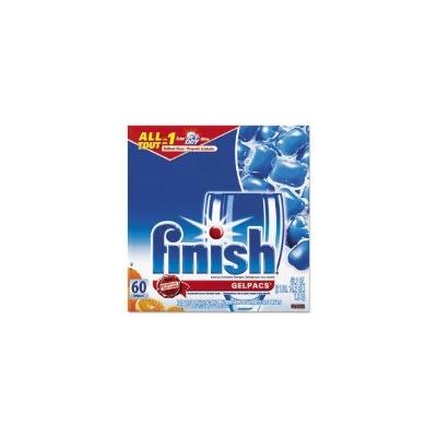 Finish Dish Detergent Gel Packs, Orange, 60/Box (RAC81181)