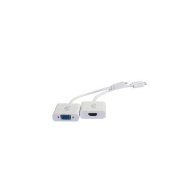 C2G USB-C to Hdmi or VGA Audio/Video Adapter Kit for Apple MacBook - Laptop accessory kit - white -