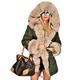 Roiii Women Winter Hooded Parka Casual Fur Coat Jacket Overcoat UK Plus Size 8-20 (10, Army Green)