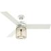 Hunter Ronan 52 Quiet Home Ceiling Fan with LED Light and Remote Fresh White