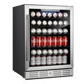 Kalamera 175 Can Convertible Beverage Refrigerator w/ Wine Storage Glass | 33.07 H x 23.42 W x 22.36 D in | Wayfair KRC-150BV