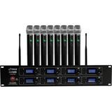 Pyle Pro PDWM8250 8-Channel Rackmount Wireless Handheld Microphone System (523 to 59 PDWM8250