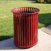 Wausau Tile Inc 30 Gallon Trash Can Stainless Steel in Red | 33 H x 26 W x 26 D in | Wayfair MF3200-28