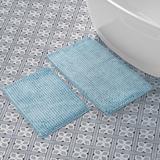 Laura Ashley Butter Chenille 2 Pieces Bath Rugs Polyester | 1.25 H x 34 W in | Wayfair LAYMB006128
