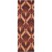 Brown;red;orange 2'6" x 8' Indoor Area Rug - Malene b Voyages Handwoven Wool Dark Red/Burnt Orange Rug 96.0 x 30.0 x 0.157 in orange/redWool | Wayfair