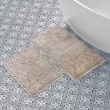 Laura Ashley Butter Chenille 2 Pieces Bath Rugs Polyester | 1.25 H x 34 W in | Wayfair LAYMB006131