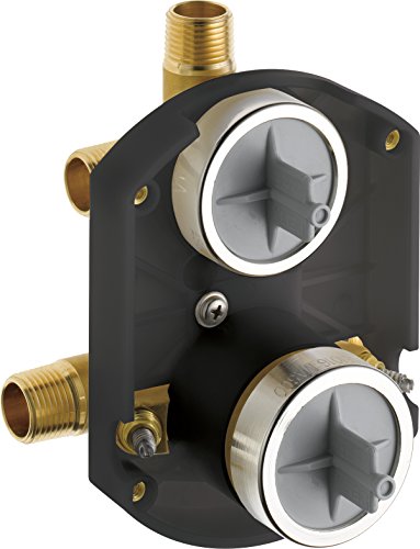 Delta Faucet R22000 MultiChoice Universal Valve 3-Setting 6-Setting Custom Shower Integrated Diverter Rough, Custom Shower Valve Kit, Brass Construction, R22000-WS (Screwdriver Stops Included)