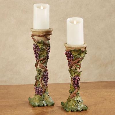 Grape Harvest Candleholders Sangria Set of Two, Set of Two, Sangria