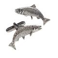 Paul Wright 925 Sterling Silver Fly Fishing Cufflinks, Perfectly Sculptured, on Swivels