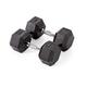 York Fitness Rubber Hex Dumbbell Home Gym Exercise Equipment Perfect for Bodybuilding Fitness Weight Lifting Training - Pair, 12.5kg