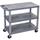 Luxor EC222-G Gray 3 Flat Shelf Utility Cart - 32&quot; x 18&quot;