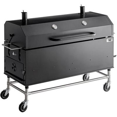 Backyard Pro 554SMOKR60KD 60" Charcoal / Wood Smoker Grill with Adjustable Grates and Dome