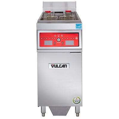 Vulcan 1ER50CF-1 50 lb. Electric Floor Fryer with Computer Controls and KleenScreen Filtration - 208V, 3 Phase, 17 kW