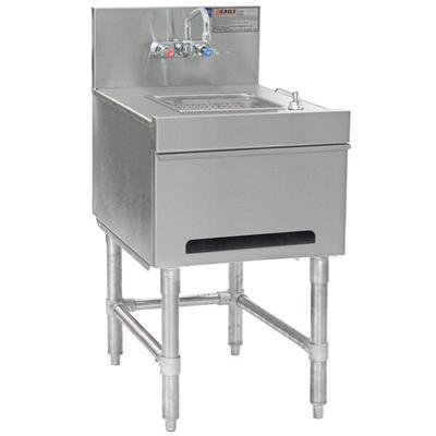 Eagle Group HSD18-24 Spec-Bar® 20 Gauge Stainless Steel Hand Sink with Soap Dispenser, Paper Towel Dispenser, and Wall Mount Faucet - 18" x 24"