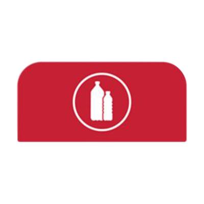 Rubbermaid® 1961584 Configure Red Plastic Sign for 15 Gallon Waste Recycling Container