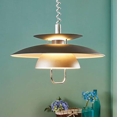 Lindby Hängelampe Nadija, grau, 43 cm, höhenverstellbar, E27 Image